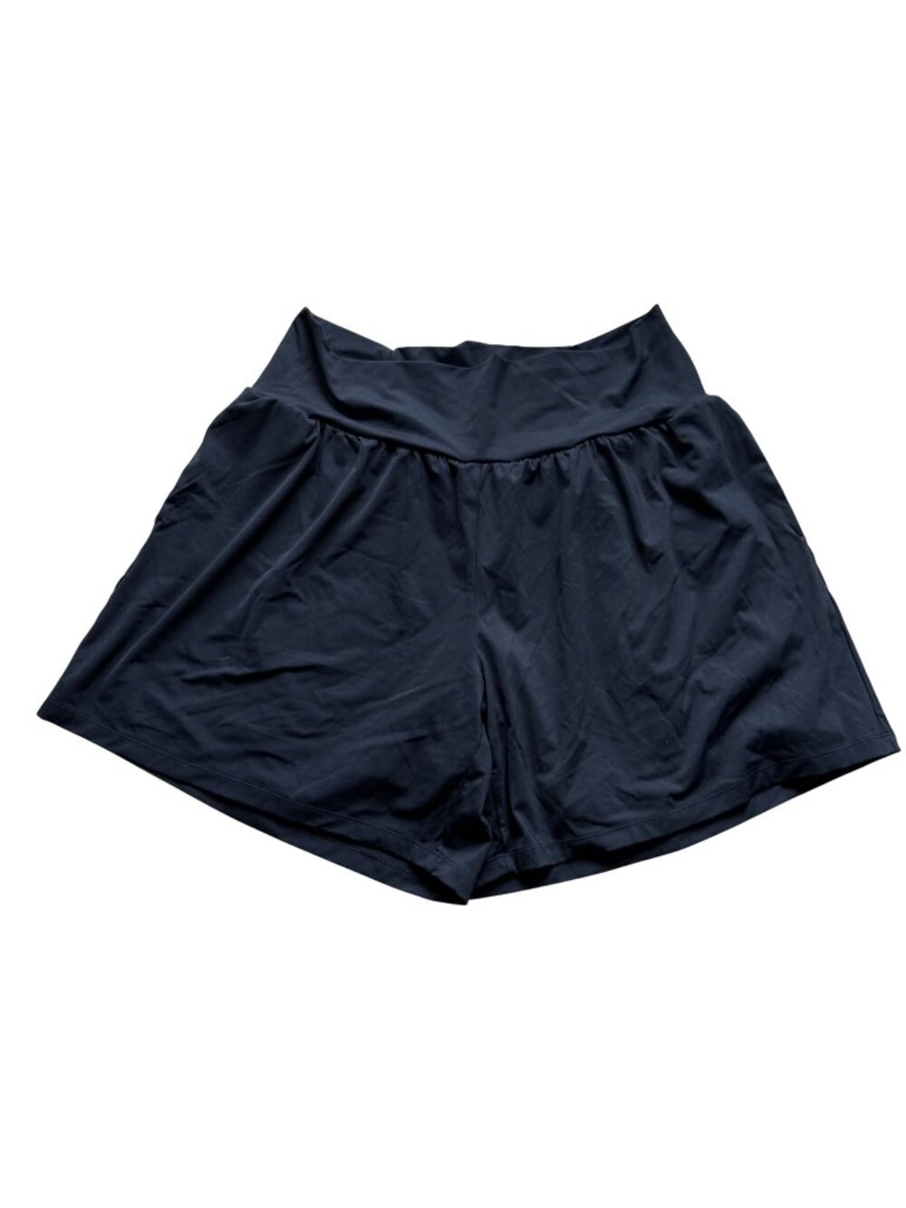 Halara Black High-Waisted Relaxed Fit Shorts 2X Nylon Elastane Blend